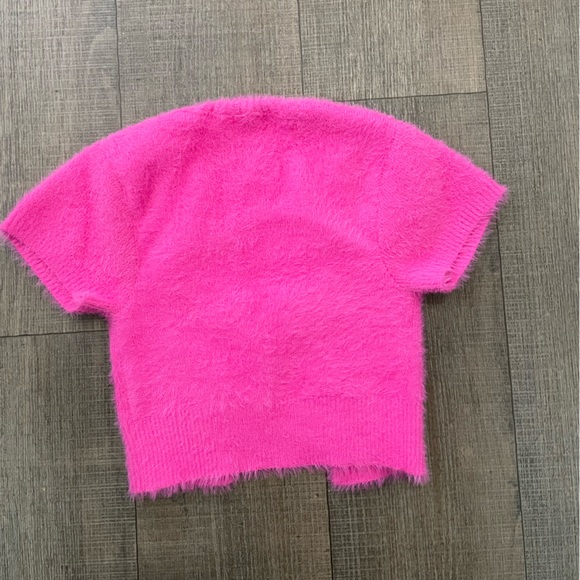 Jacquemus Pink ‘La Maille Neve’ Cropped Short Sleeved Cardigan NWT - Picture 7 of 9